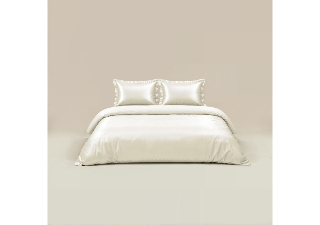 Housse de Couette Glossy Crème - Satin Brillant 140 x 220 cm - 17020862 - Royal Textile