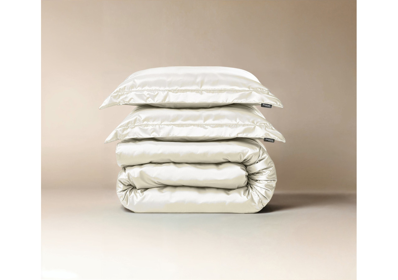 Housse de Couette Glossy Crème - Satin Brillant 140 x 220 cm - 17020862 - Royal Textile