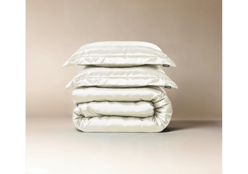 Housse de Couette Glossy Crème - Satin Brillant 140 x 220 cm - 17020862 - Royal Textile