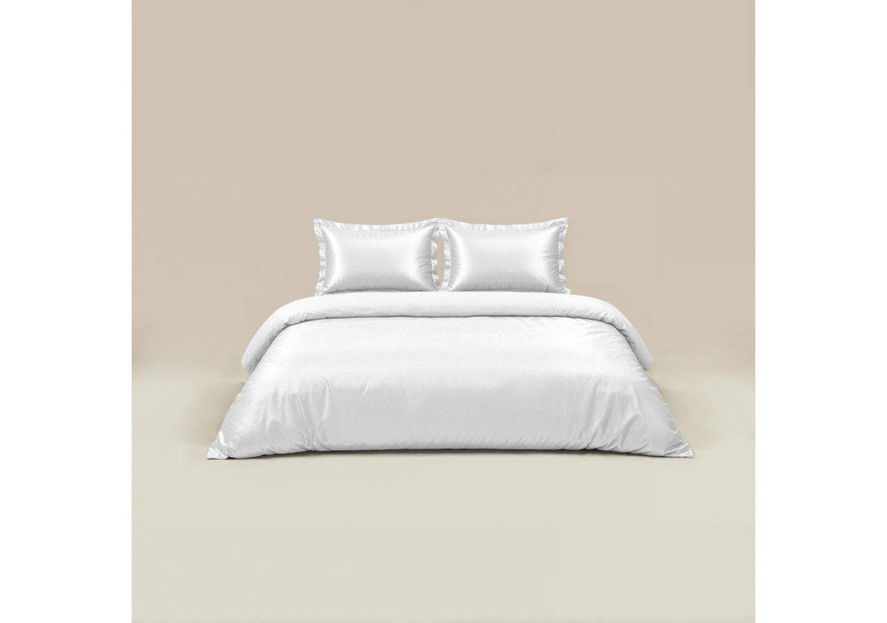 Housse de Couette Glossy Wit 140 x 220 - Élégance simple - 17020859 - Royal Textile