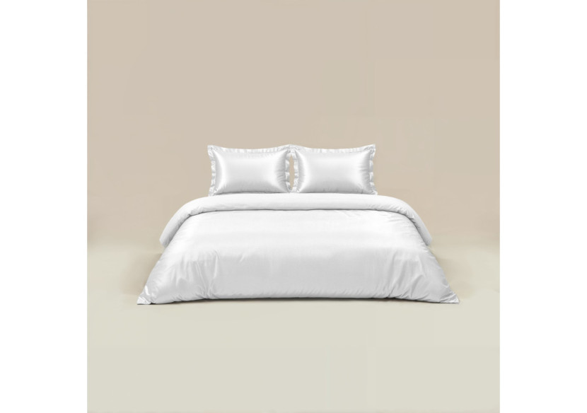 Housse de Couette Glossy Wit 140 x 220 - Élégance simple - 17020859 - Royal Textile