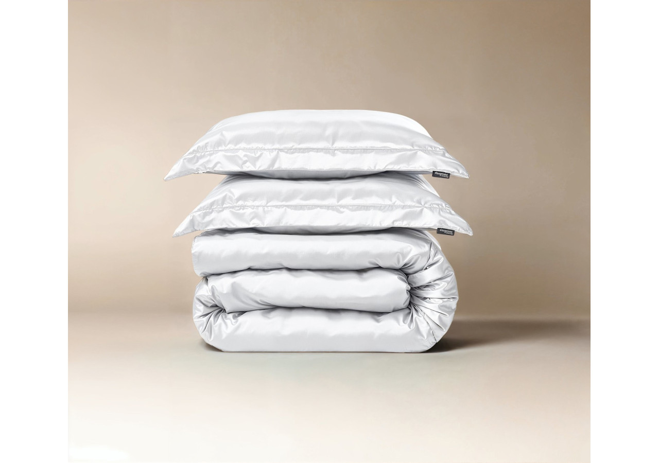 Housse de Couette Glossy Wit 140 x 220 - Élégance simple - 17020859 - Royal Textile