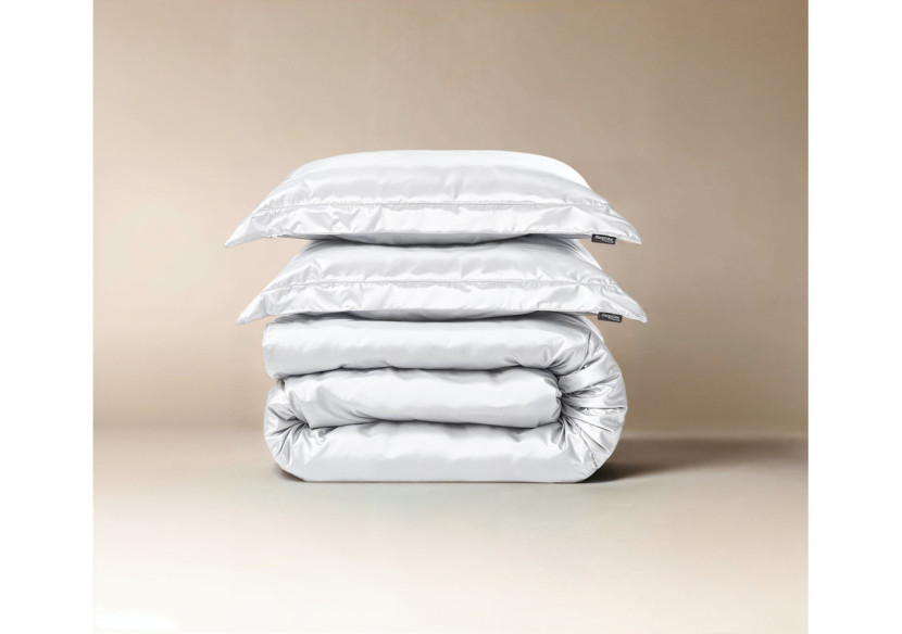 Housse de Couette Glossy Wit 140 x 220 - Élégance simple - 17020859 - Royal Textile