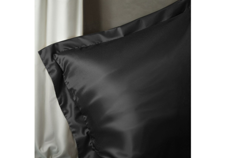 Housse de Couette Glossy Zwart 140 x 220 - Confort chic - 17020874 - Royal Textile