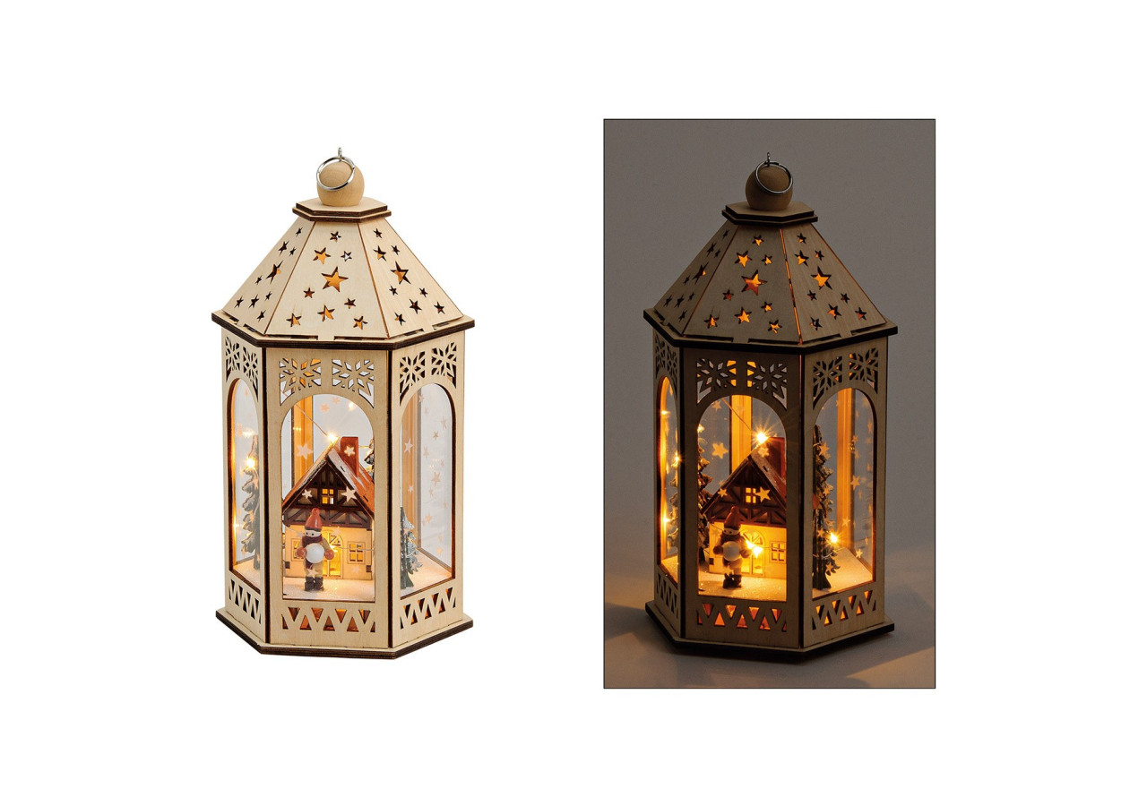 Lanterne Winterszene - Bois 16x30x16cm - 10016973 - WURM
