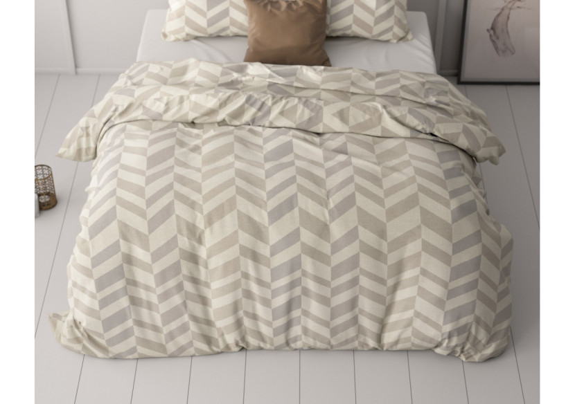 Karel Zand - Housse de couette 140 x 220 en couleur sable - 17022377 - Royal Textile