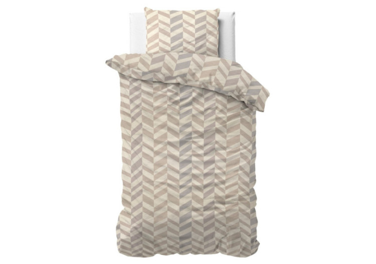 Karel Zand - Housse de couette 140 x 220 en couleur sable - 17022377 - Royal Textile 2