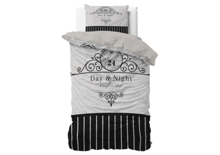 Couverture Day And Night Noir - 140 x 200/220 cm - 17022518 - Royal Textile
