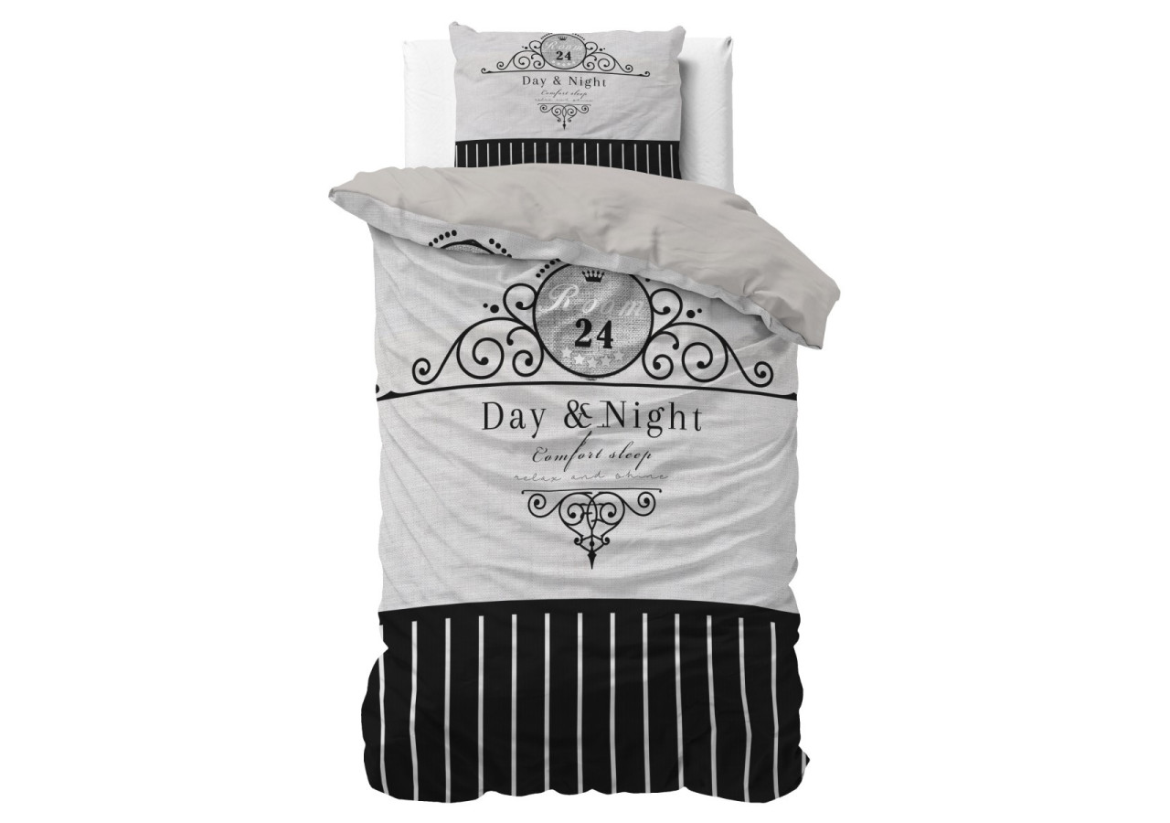 Couverture Day And Night Noir - 140 x 200/220 cm - 17022518 - Royal Textile