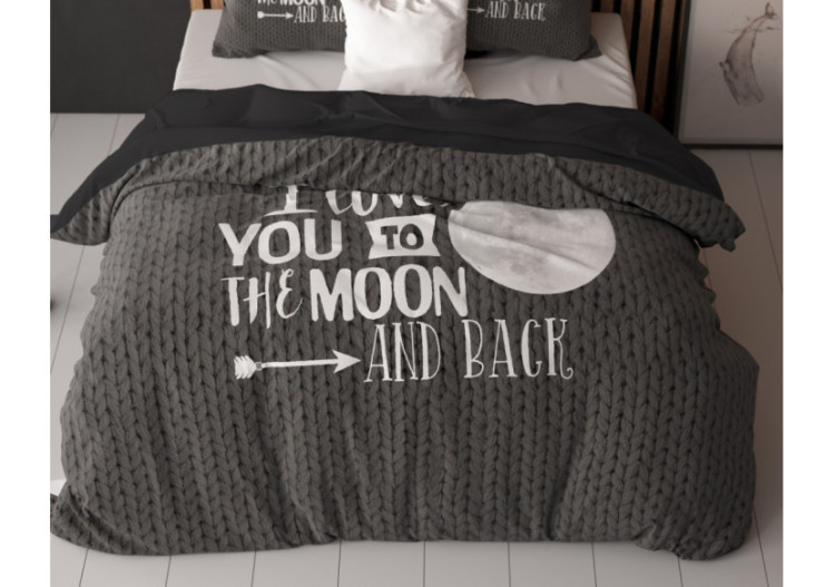 Couverture Moon And Back Anthracite - 140 x 200/220 cm - 17023158 - Royal Textile