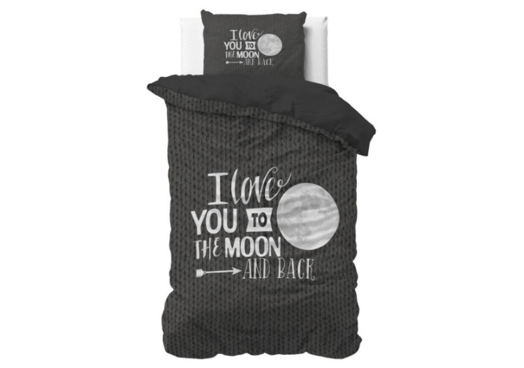 Couverture Moon And Back Anthracite - 140 x 200/220 cm - 17023158 - Royal Textile 2