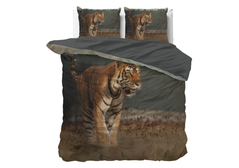 Couverture Nature Tiger Taupe - 240 x 200/220 cm - 17023169 - Royal Textile