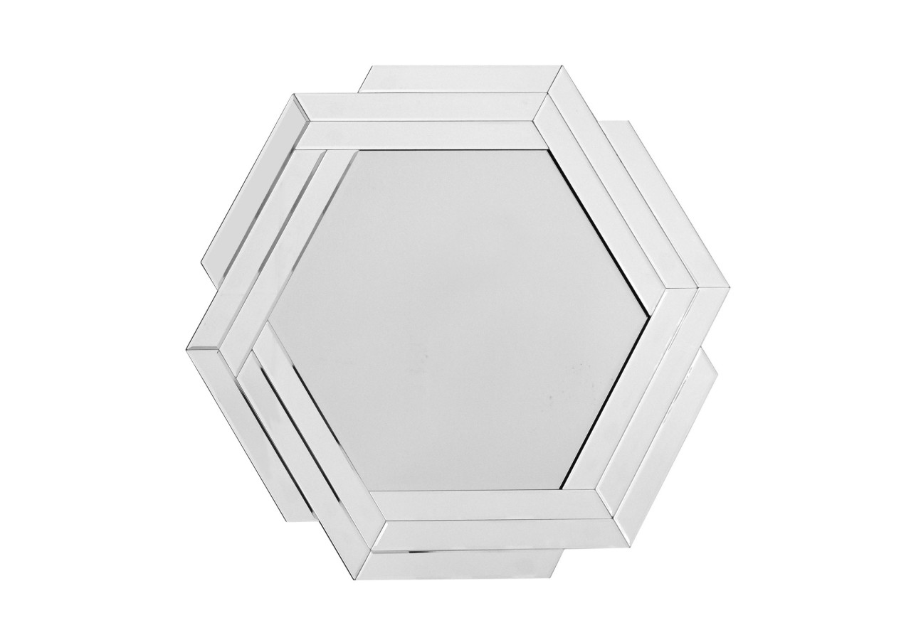 Miroir mural Artemis - Hexagone Argenté 85 x 80 cm - WDVEF - Kayoom