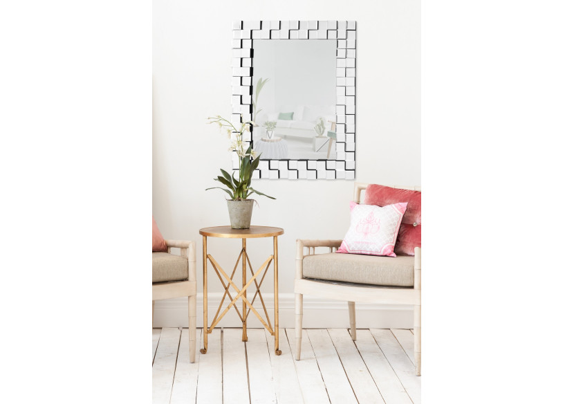 Miroir mural Dionysos - Rectangulaire Argenté 65 x 85 cm - 58NWY - Kayoom