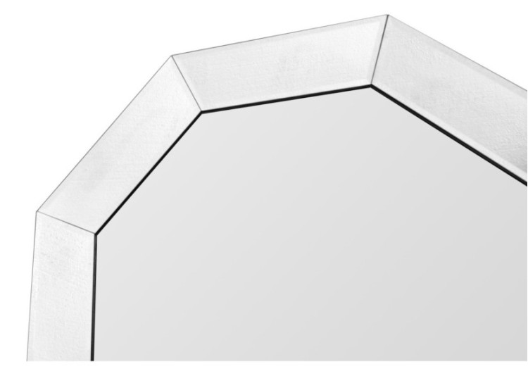 Miroir Kronos 100 - Cadre argent, forme octogonale, diamètre 60 cm - VLMCG - Kayoom 2