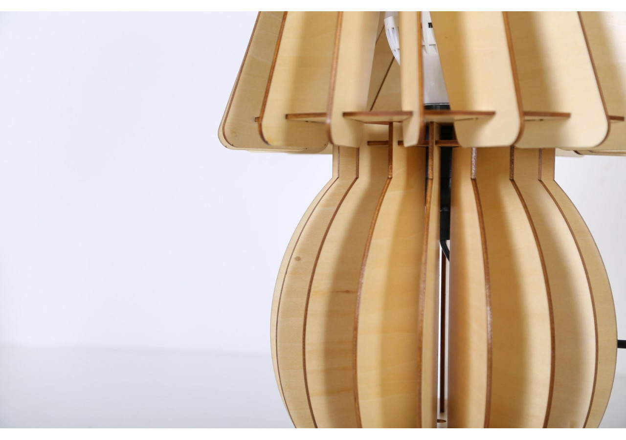 Lampe de table Stereotype - Design classique en bois 26 x 26 x 40 cm - K7DUI-WOD-TBL - Kayoom