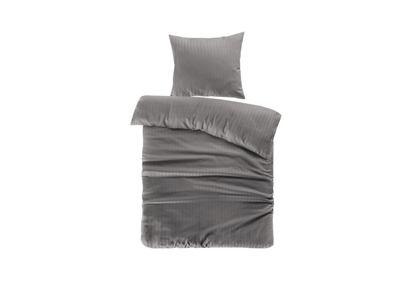Housse de Couette Valerina - Gris 260 x 220 cm avec Taies (2 pièces) - Z42FP-260-220 - Kenda Sand