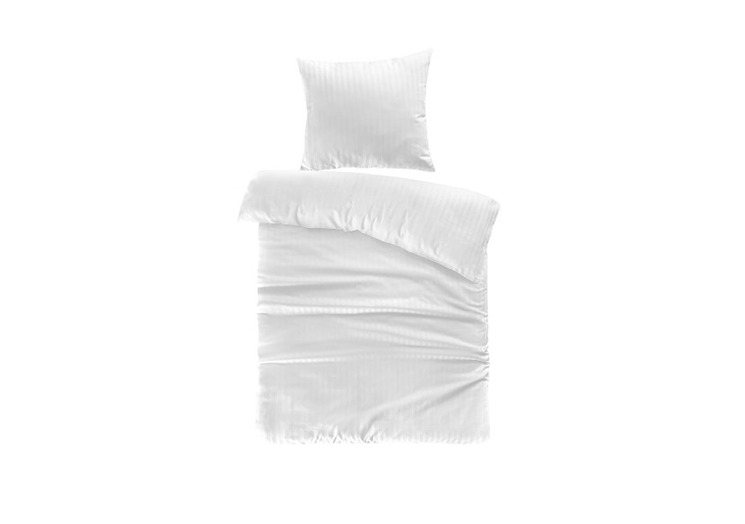 Linge de lit Valerina - Blanc 260cm x 220cm avec 2 taies 50cm x 75cm - JOZ1L-260-220 - Kenda Sand