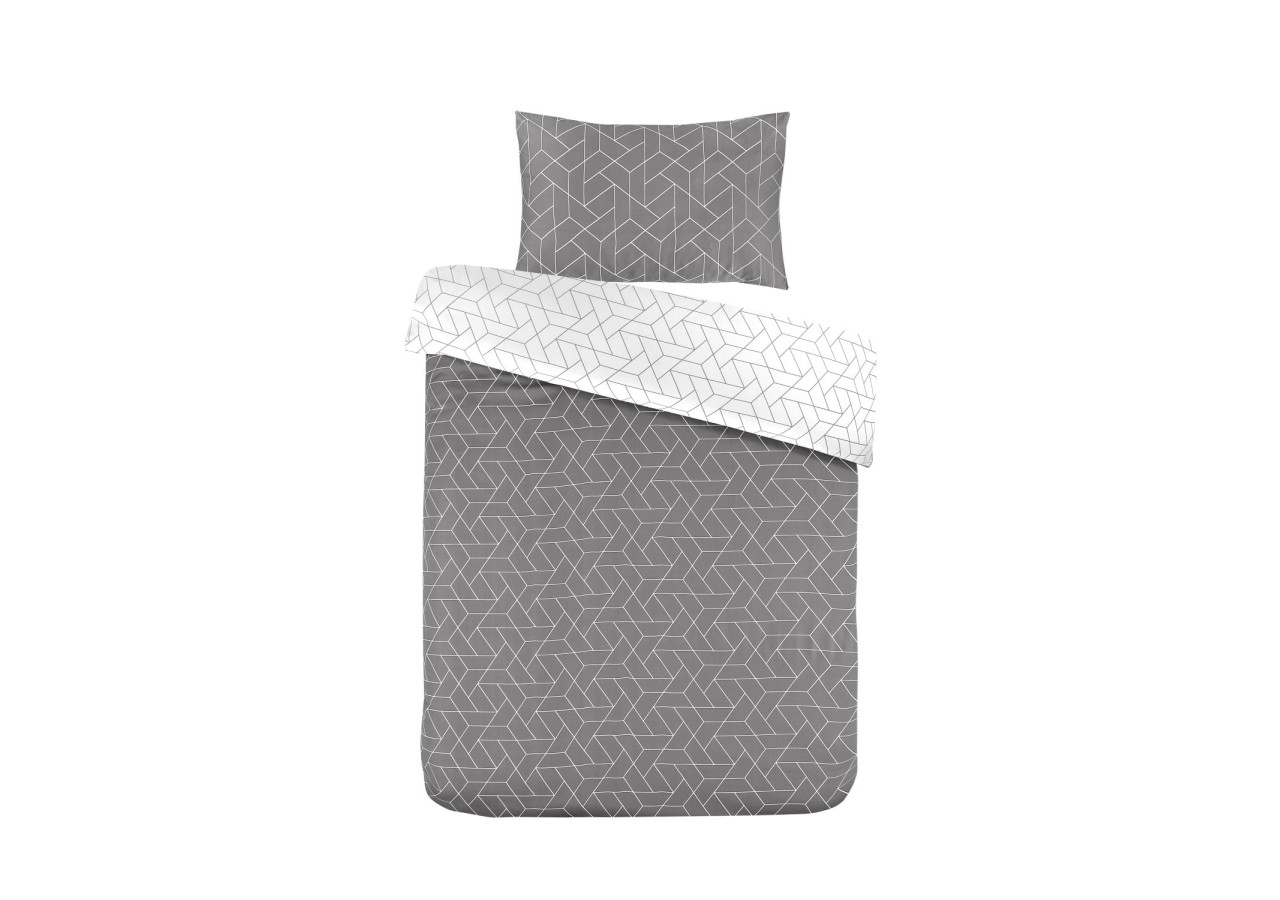 Parure de lit Florence - Gris 225cm x 225cm / 50cm x 75cm (2 pièces) - PUOOS-225-225 - Kenda Sand