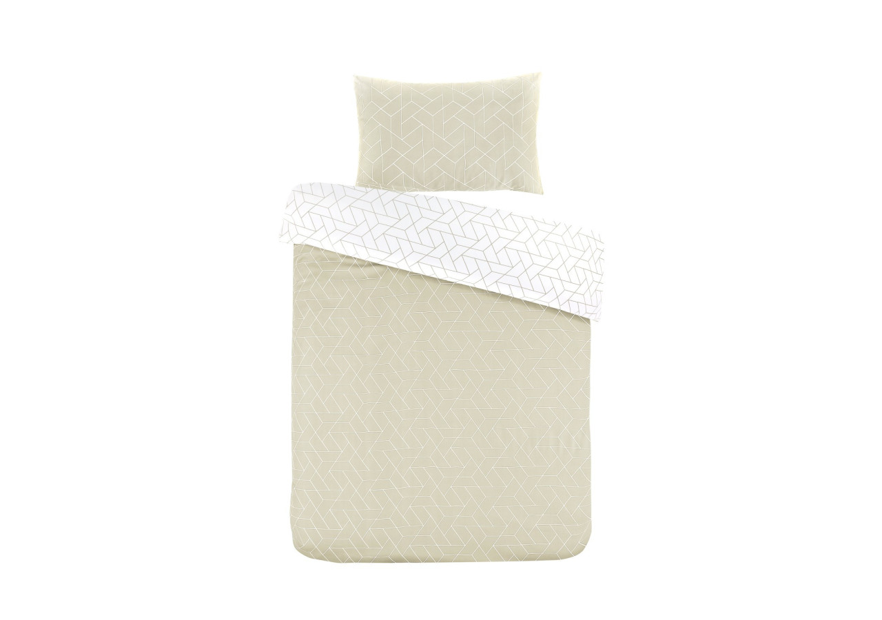 Parure de lit Florence - Beige 260cm x 220cm / 50cm x 75cm (2 pièces) - NCB8Y-260-220 - Kenda Sand