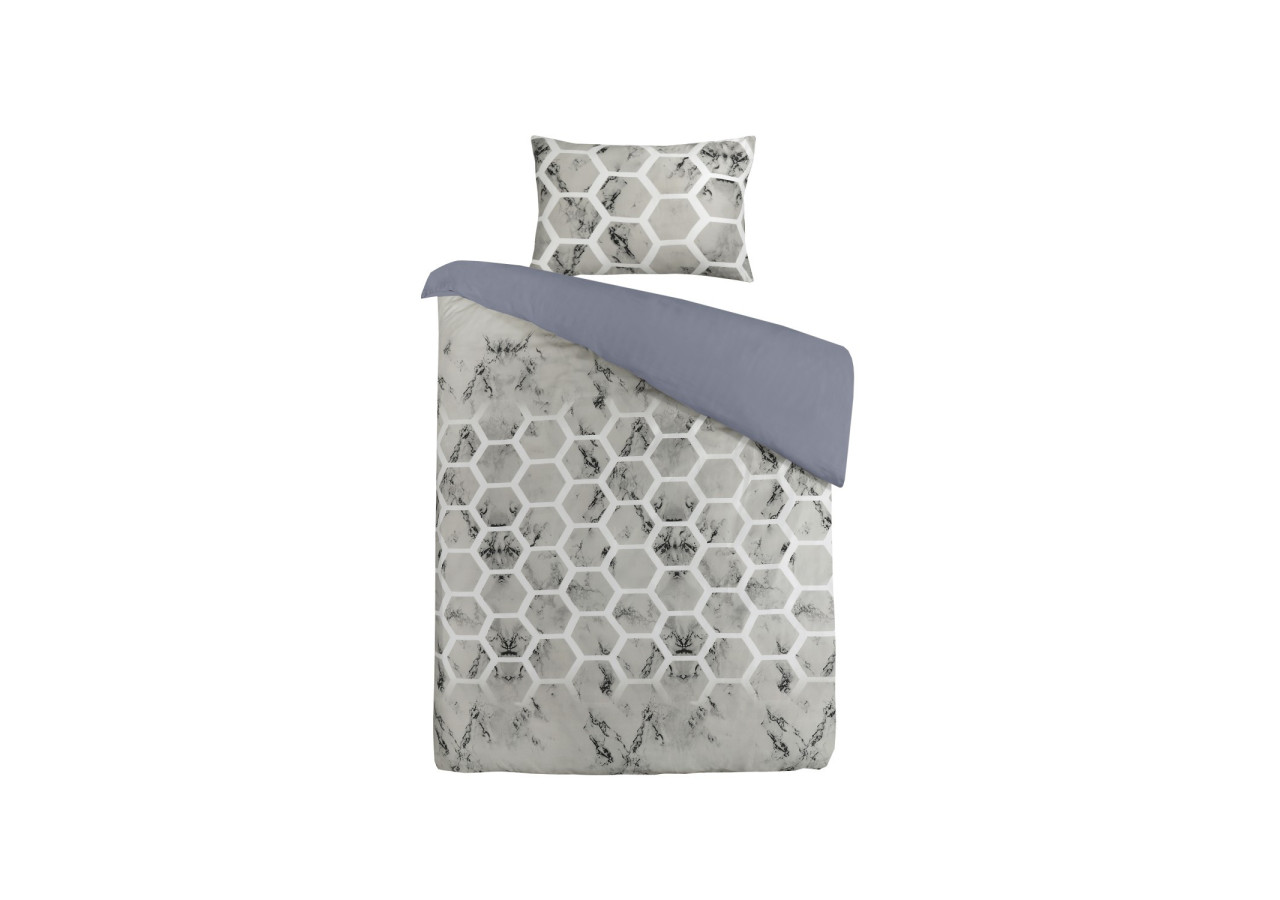 Parure de lit Aventura - Gris 260x220cm et 50x75cm (2 pièces) - W35KE-260-220 - Kenda Sand