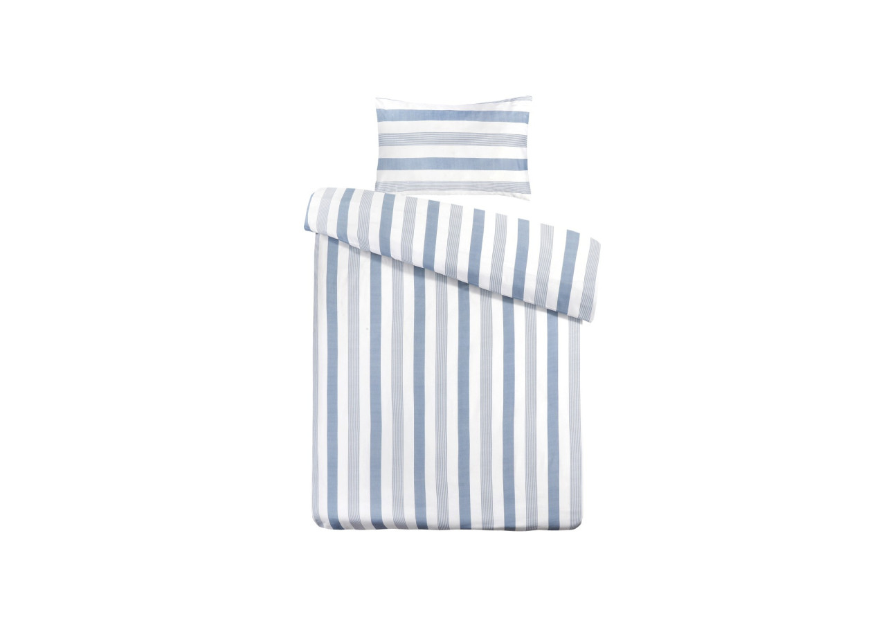 Parure de lit Pina - Bleu 240x240cm et 60x70cm (2 pièces) - 2TIG5-240-240 - Kenda Sand