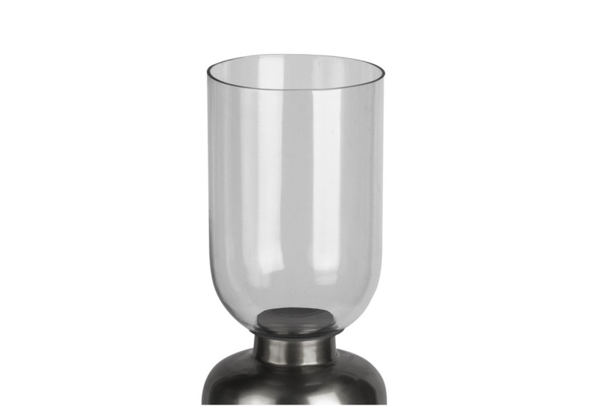 Bougeoir de sol SHANTI 100 - Noir avec base en marbre - XQW6P-BLK - Kayoom