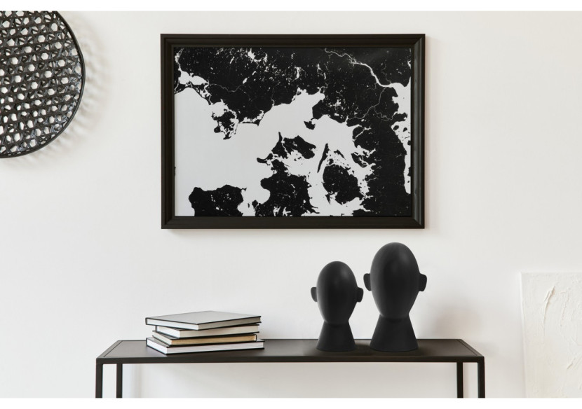 Sculpture PHANTOM 200 - Décoration moderne en aluminium noir 18 x 15 x 28 cm - W7CLH-BLK - Kayoom