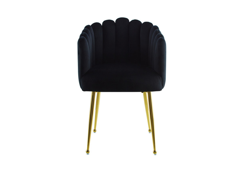 Chaise MUNA 100 - Design élégant en velours noir 56 x 59 x 85 cm - NBN4I-BLK - Kayoom Chaise MUNA 100 - Design élégant en velours noir 56 x 59 x 85 cm - NBN4I-BLK - Kayoom