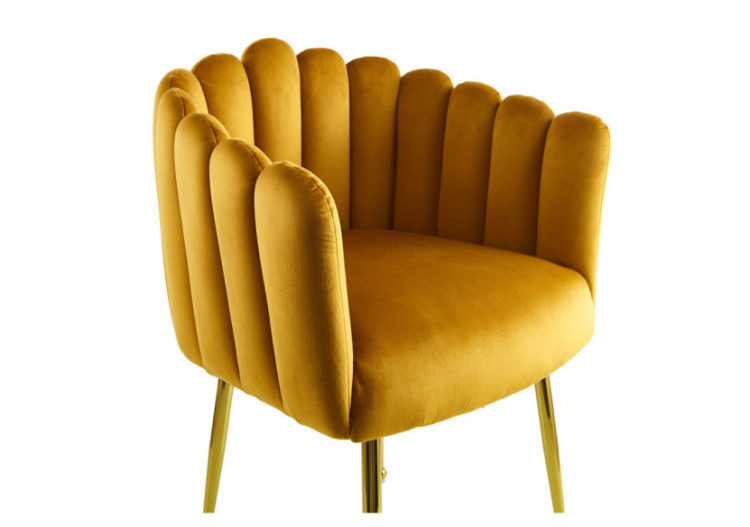 Chaise MUNA 100 - Design élégant en velours orange clair 56 x 59 x 85 cm - NBN4I-ORA - Kayoom