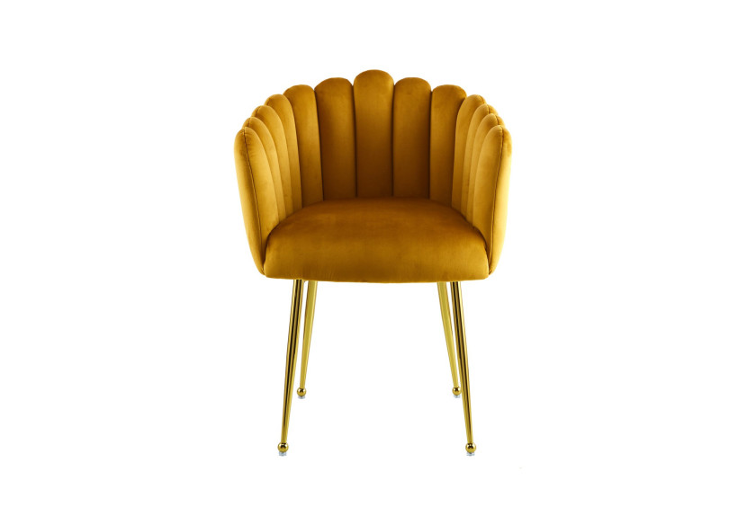 Chaise MUNA 100 - Design élégant en velours orange clair 56 x 59 x 85 cm - NBN4I-ORA - Kayoom Chaise MUNA 100 - Design élégant en velours orange clair 56 x 59 x 85 cm - NBN4I-ORA - Kayoom
