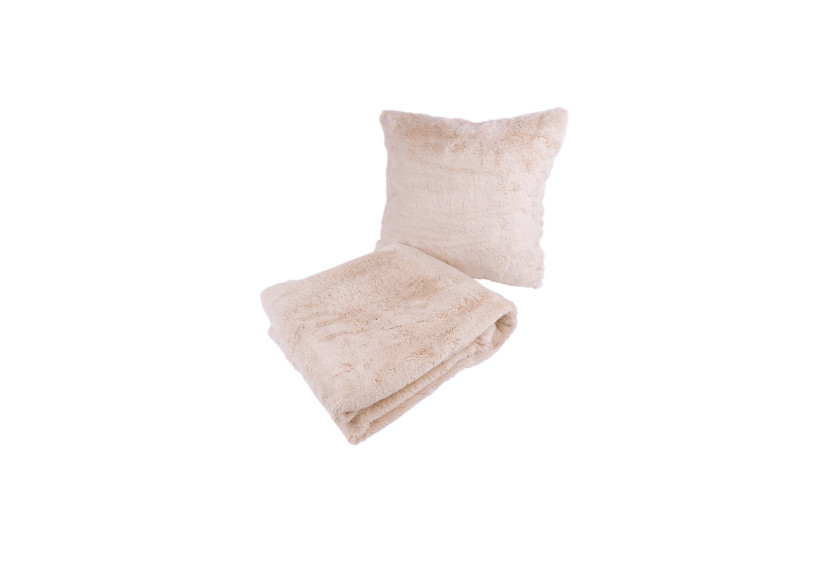 Coussin & Couverture Aimee 600 - Set de 2 Crème - FN7S4-CRE - Kenda Sand