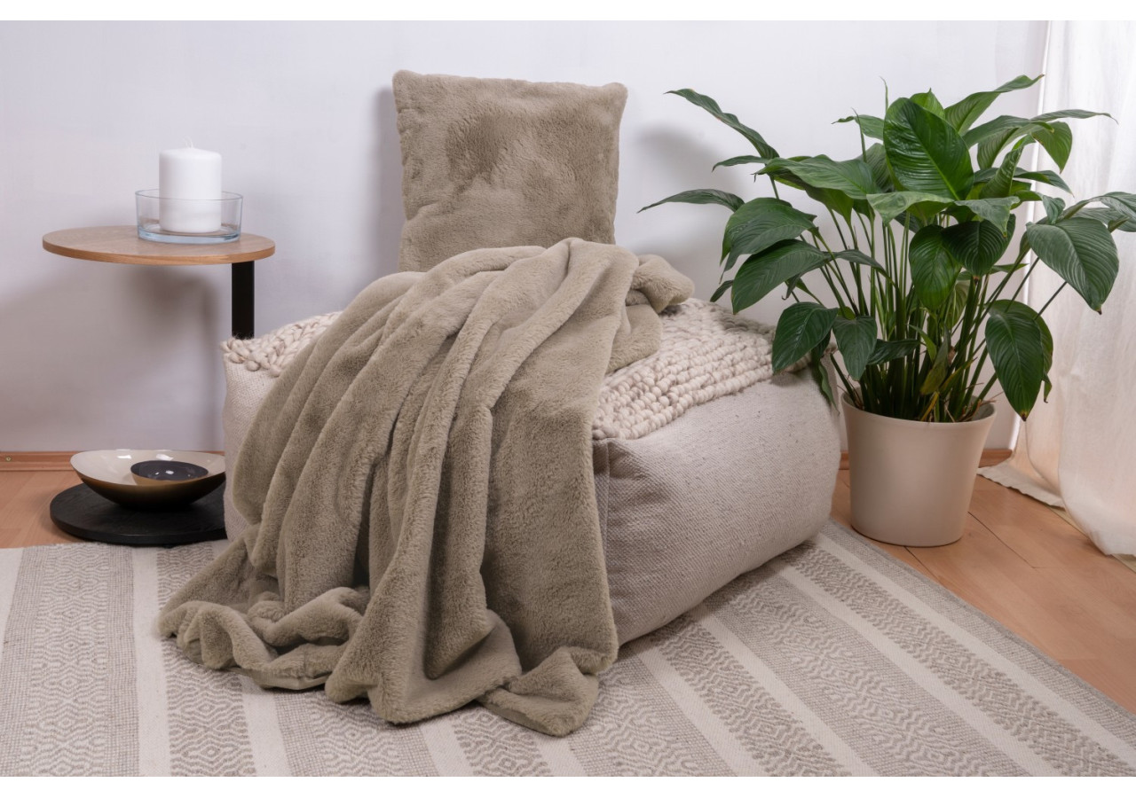 Coussin & Couverture Aimee 600 - Set de 2 Taupe - FN7S4-TAU - Kenda Sand