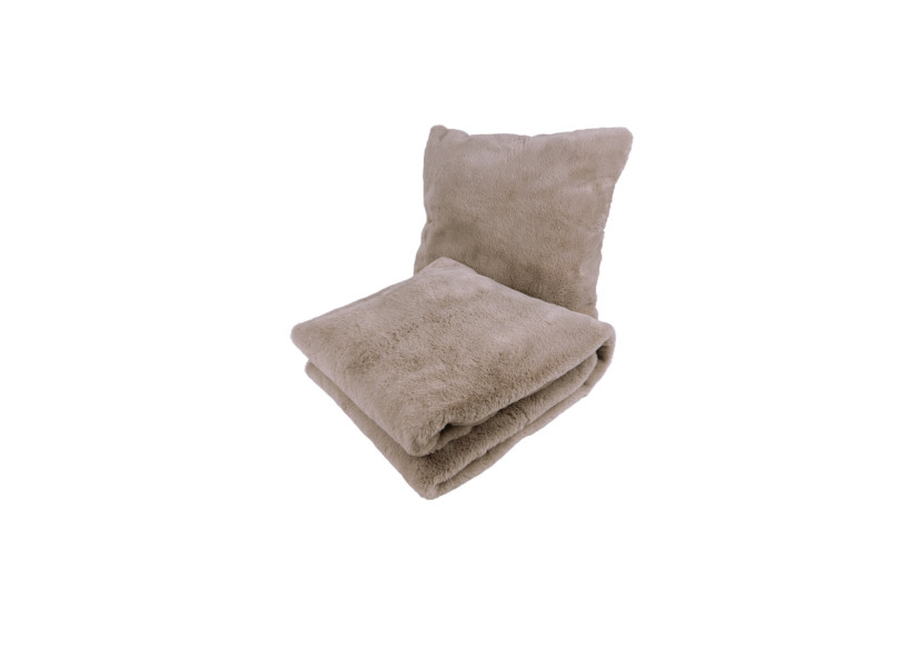 Coussin & Couverture Aimee 600 - Set de 2 Taupe - FN7S4-TAU - Kenda Sand