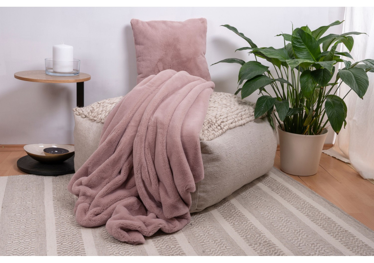 Coussin & Couverture Aimee 600 - Set de 2 Rose - FN7S4-PNK - Kenda Sand