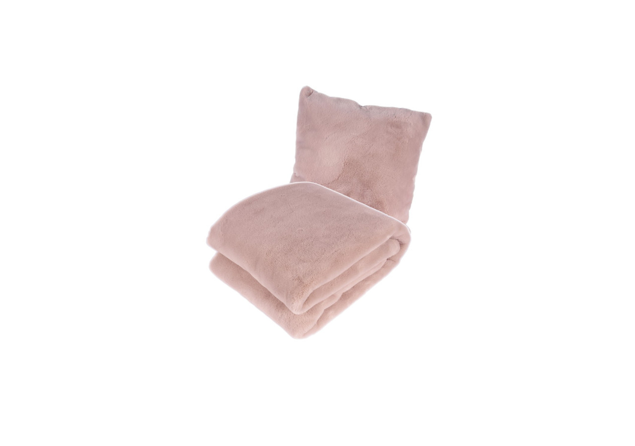 Coussin & Couverture Aimee 600 - Set de 2 Rose - FN7S4-PNK - Kenda Sand