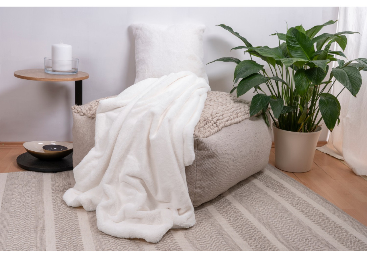 Coussin & Couverture Aimee 600 - Set de 2 Blanc - FN7S4-WHT - Kenda Sand