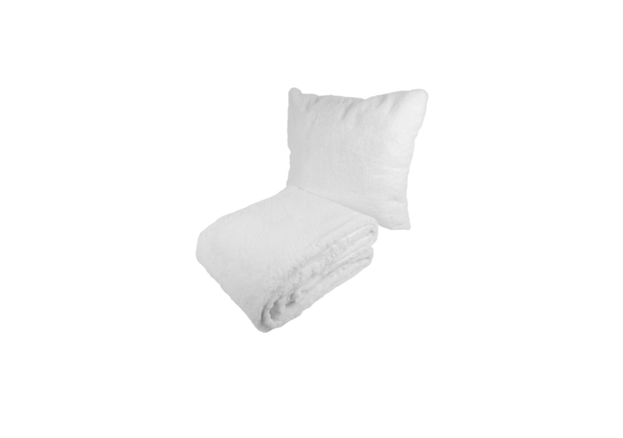 Coussin & Couverture Aimee 600 - Set de 2 Blanc - FN7S4-WHT - Kenda Sand