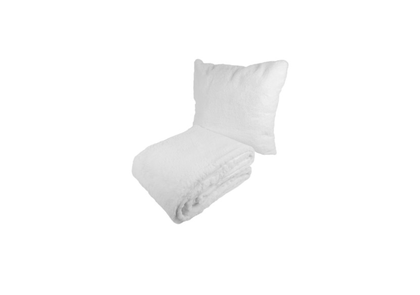 Coussin & Couverture Aimee 600 - Set de 2 Blanc - FN7S4-WHT - Kenda Sand