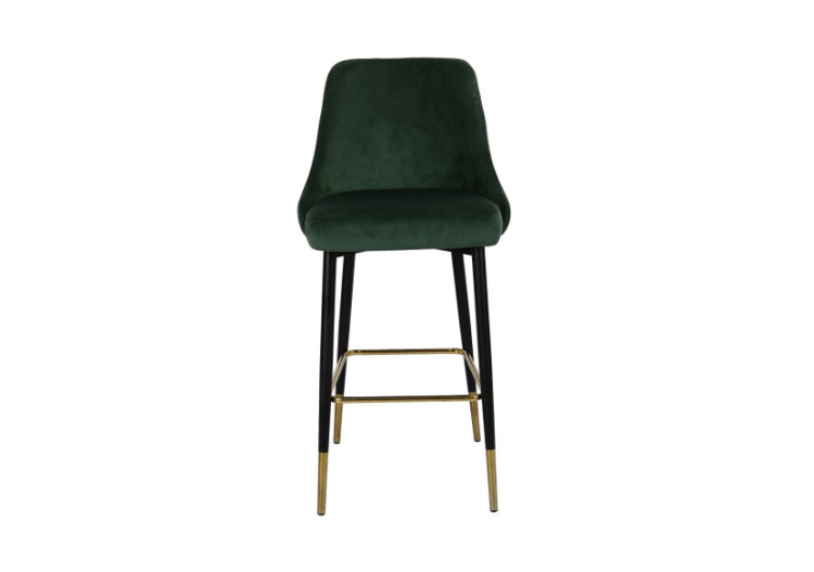 Tabouret BAR MOONLIGHT - Hocker élégant en velours vert 57 x 53 x 110cm - KZPJK-GRN - Kayoom 2