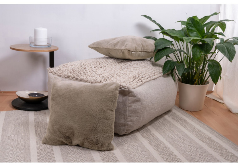 Coussins DÉKOKISSEN AIMEE - Set de 2 en taupe 45 x 45cm - Y9SC2-TAU - Kenda Sand