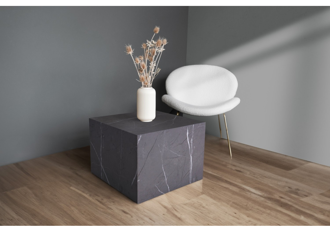 Table d'appoint Cuboid 100 - Gris, design élégant et contemporain 55 x 55 x 40 cm - 31AV9-GRY - Kayoom