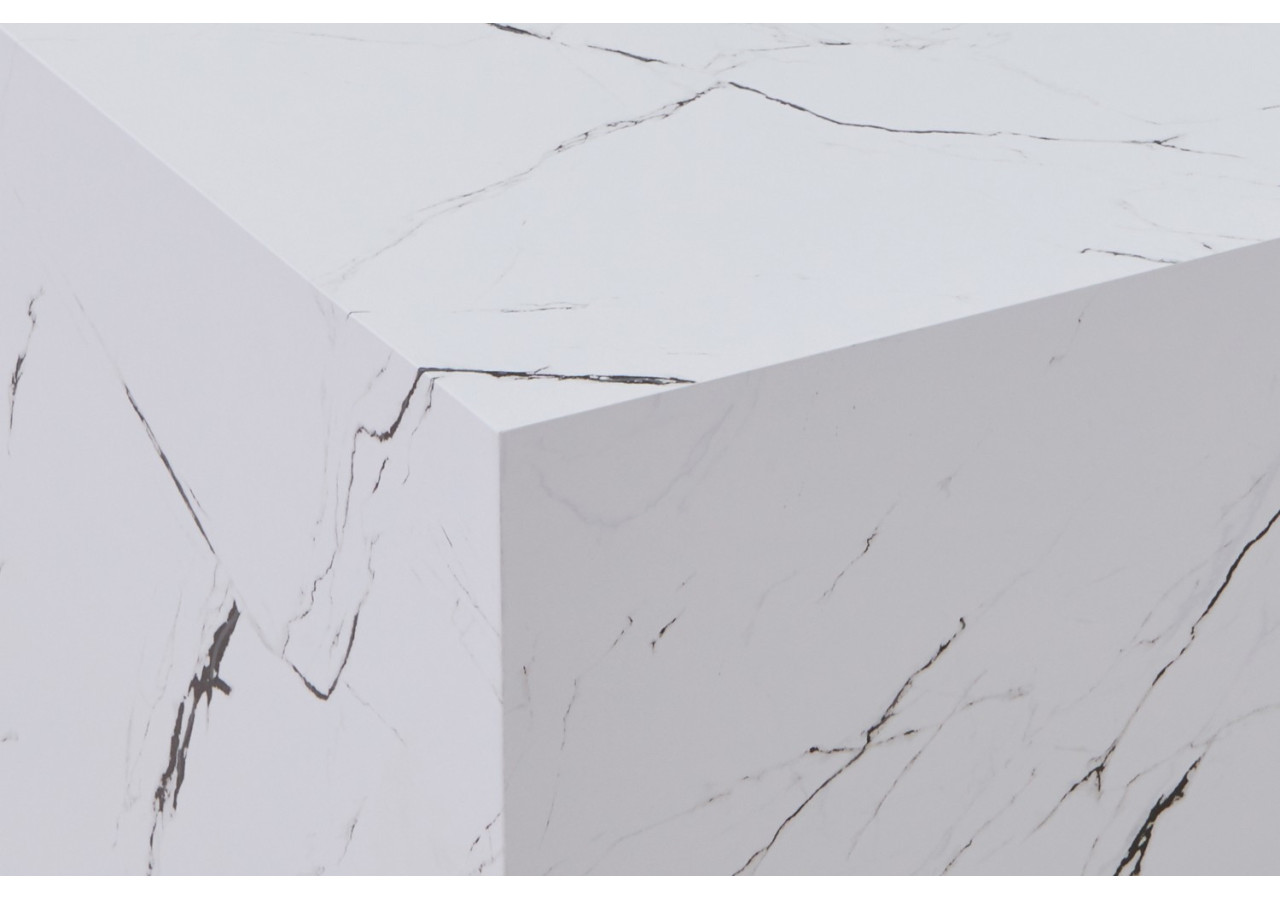 Table d'appoint Cuboid 100 - Blanc, design chic et pratique 55 x 55 x 40 cm - 31AV9-WHT - Kayoom