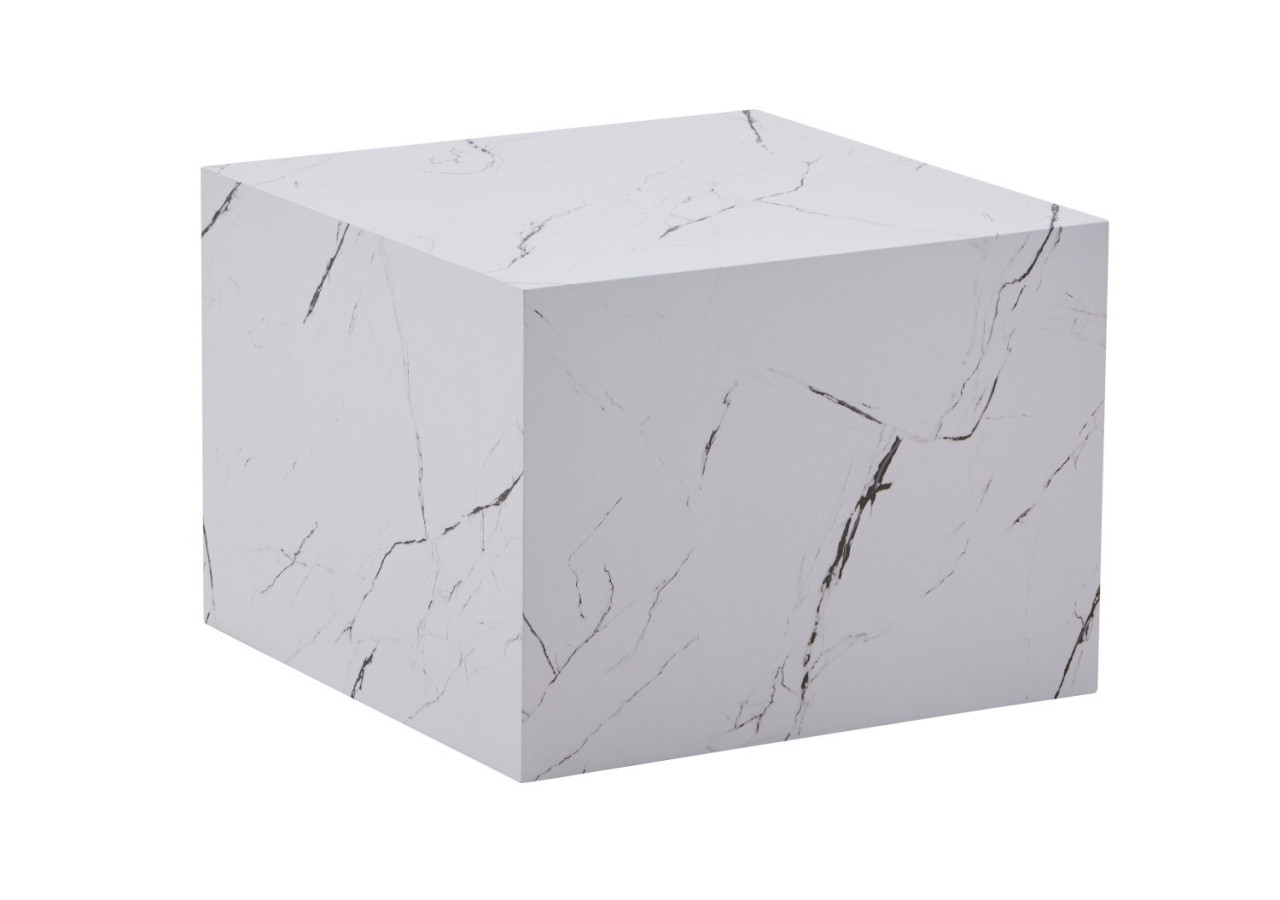 Table d'appoint Cuboid 100 - Blanc, design chic et pratique 55 x 55 x 40 cm - 31AV9-WHT - Kayoom