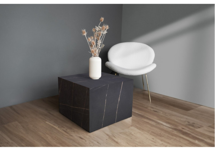 Table d'appoint Cuboid 100 - Noir, style moderne et épuré 55 x 55 x 40 cm - 31AV9-BLK - Kayoom 2