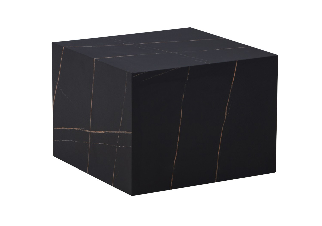 Table d'appoint Cuboid 100 - Noir, style moderne et épuré 55 x 55 x 40 cm - 31AV9-BLK - Kayoom