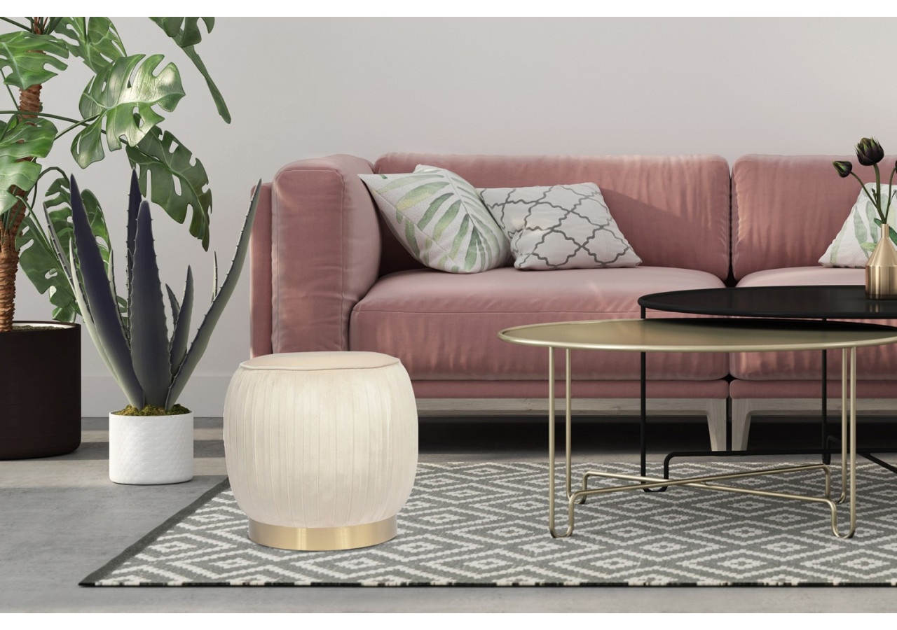 Housse Lyla 100 - Crème, confort luxueux et style raffiné 43 x 42 cm - 9UXIU-CRE - Kayoom