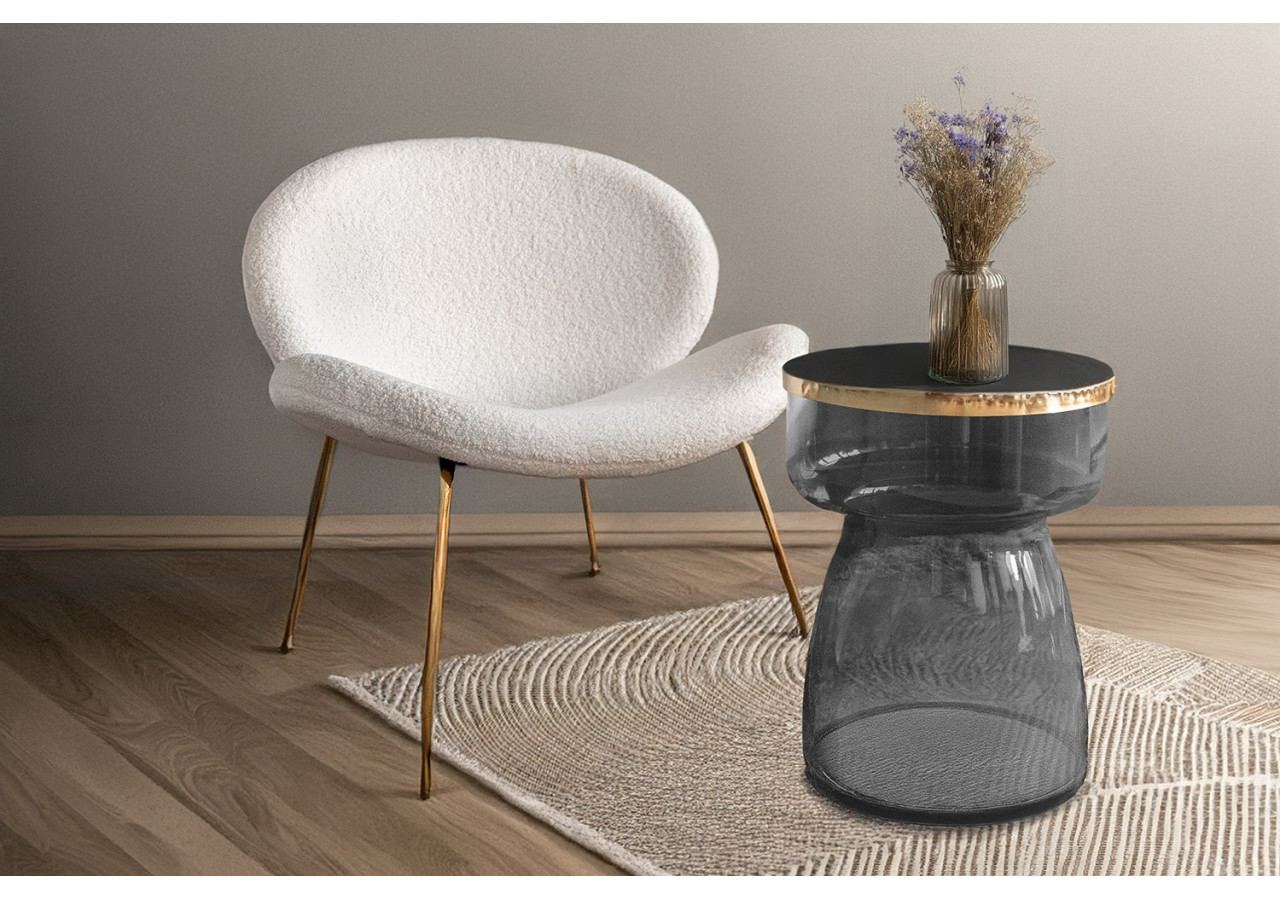 Chaise Jaden 100 - Set de 2 Beige / Or, design moderne et confort exceptionnel 75 x 73,5 x 74 cm - CH306-BEI - Kayoom