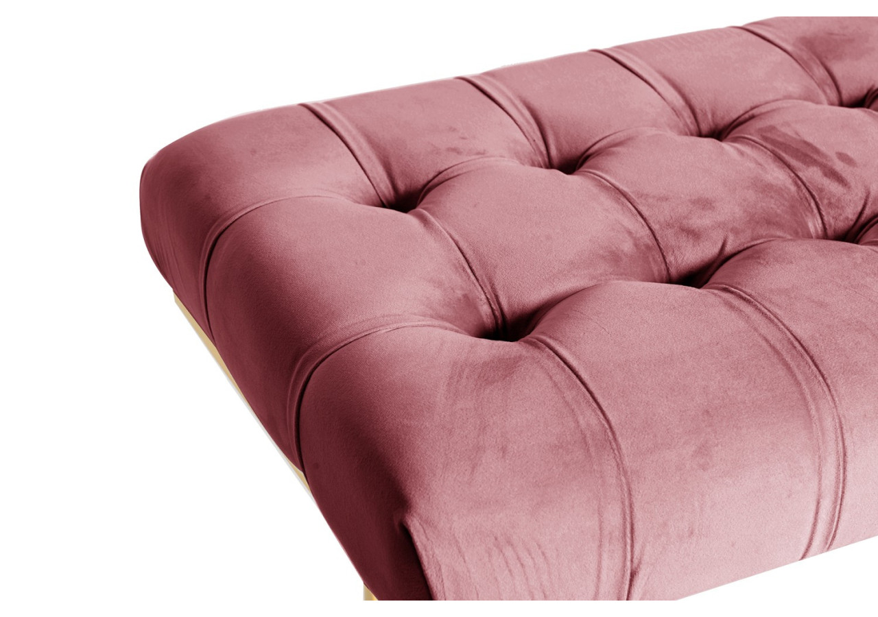 Banc Rarity - Banc en velours altrosa 100 x 47 x 48cm - UF6PE-OPNK - Kayoom