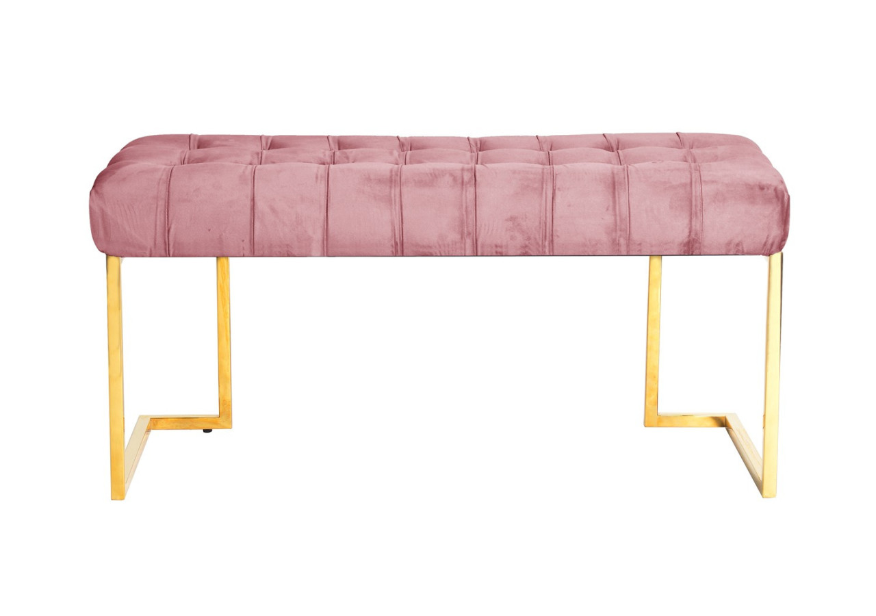 Banc Rarity - Banc en velours altrosa 100 x 47 x 48cm - UF6PE-OPNK - Kayoom
